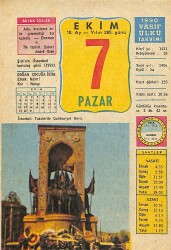 7 Ekim 1990 Takvim Yaprağı - Doğum Günü Hediyesi EFM(N)12463 - Gökçekoleksiyon