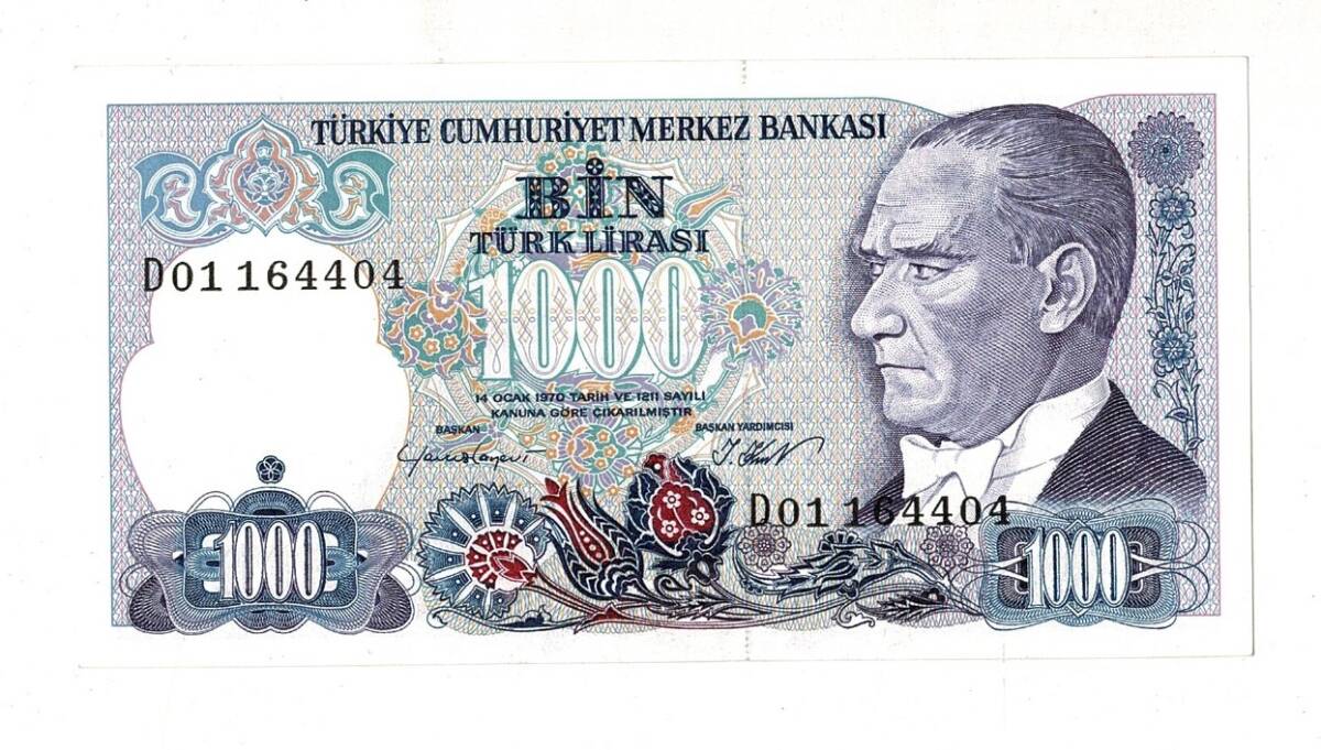 7. Emisyon 1. Tertip 1000 TL Seri D01 Çil TCK9554 - 1