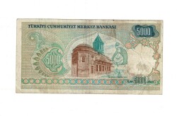 7. Emisyon 1. Tertip 5000 Türk Lirası Seri A40 Temiz - TCK9893 - 2