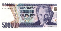 7. Emisyon 1. Tertip 500.000 Türk Lirası Seri C26 ÇA - TCK9833 - 1
