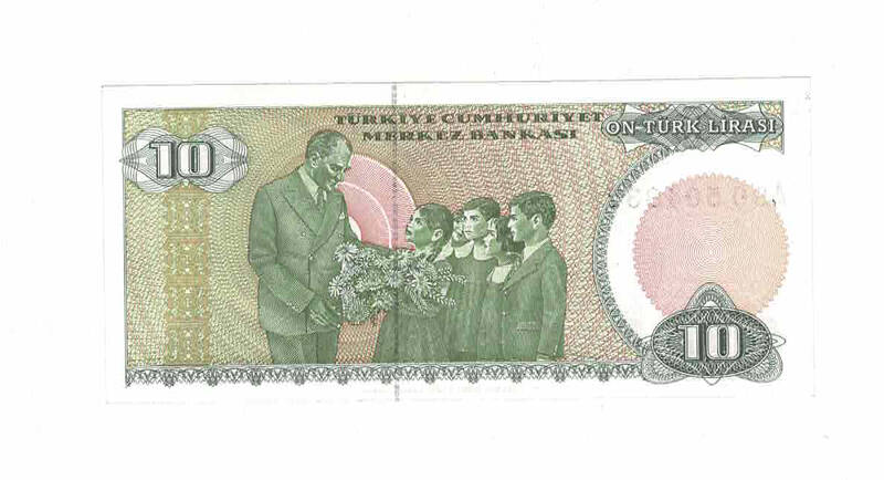 7. Emisyon 1.Tertip 10 Türk Lirası Seri A90 ÇİL TCK9701 - 2