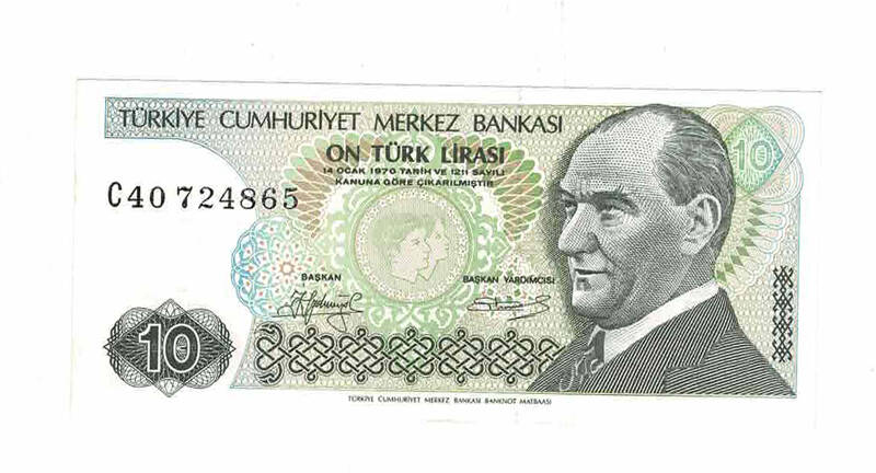 7. Emisyon 1.Tertip 10 Türk Lirası Seri C40 ÇİL TCK9708 - 1