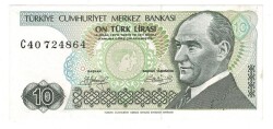 7. Emisyon 1.Tertip 10 Türk Lirası Seri C40 ÇİL TCK9708 - 1