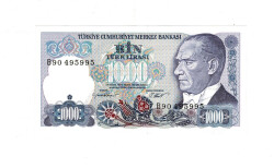 7. Emisyon 1.Tertip 1000 Türk Lirası Seri B90 ÇİL TCK9967 - 1