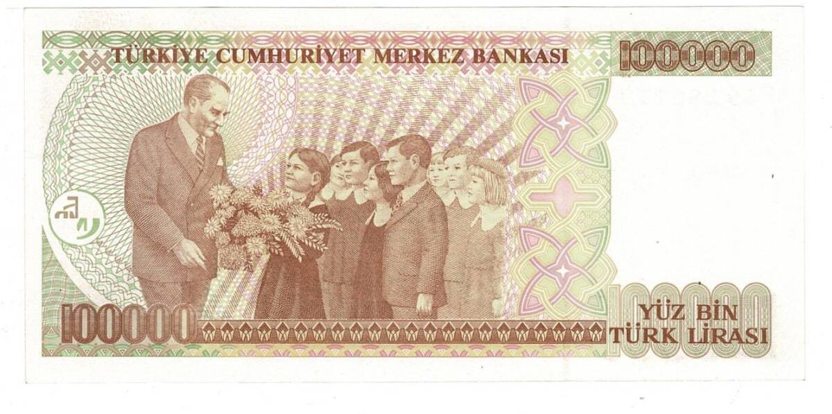 7. Emisyon 3. Tertip 100.000 TL Seri F59 Çil TCK9535 - 2