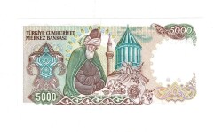 7. Emisyon 2. Tertip 5000 Türk Lirası Seri D06 ÇİL - TCK9890 - 2