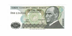 7. Emisyon 2.Tertip 10 Türk Lirası Seri D89 ÇİL TCK9712 - 1