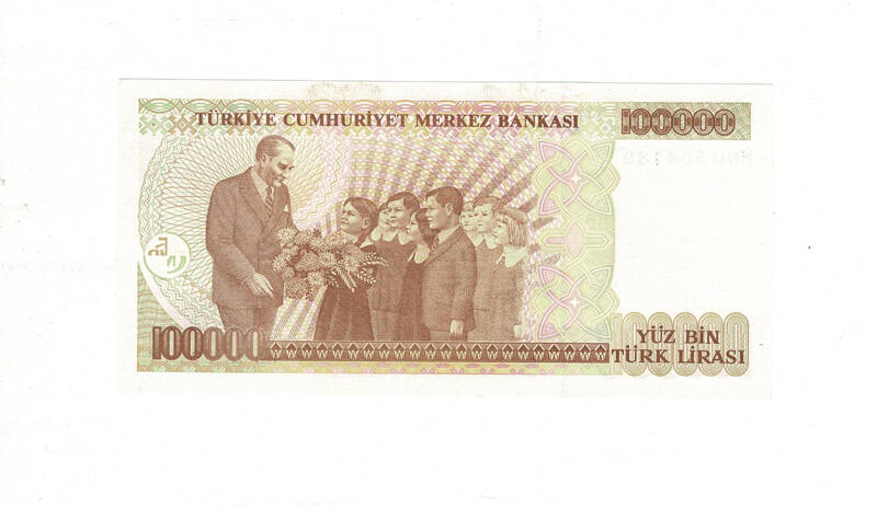 7. Emisyon 3.Tertip 100.000 Türk Lirası Seri H90 ÇİL - TCK9914 - 2