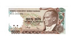 7. Emisyon 4. Tertip 5000 Türk Lirası Seri I22 ÇİL - TCK9887 - 1