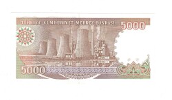 7. Emisyon 4. Tertip 5000 Türk Lirası Seri I22 ÇİL - TCK9887 - 2