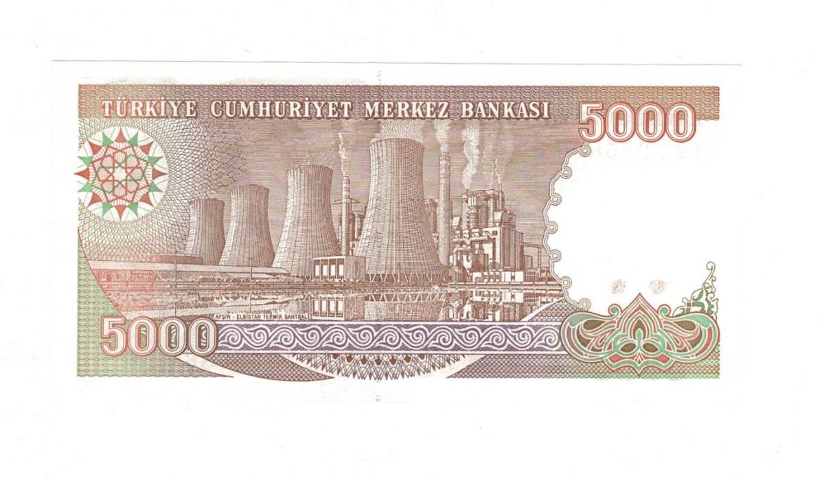 7. Emisyon 4. Tertip 5000 Türk Lirası Seri I22 ÇİL - TCK9887 - 2
