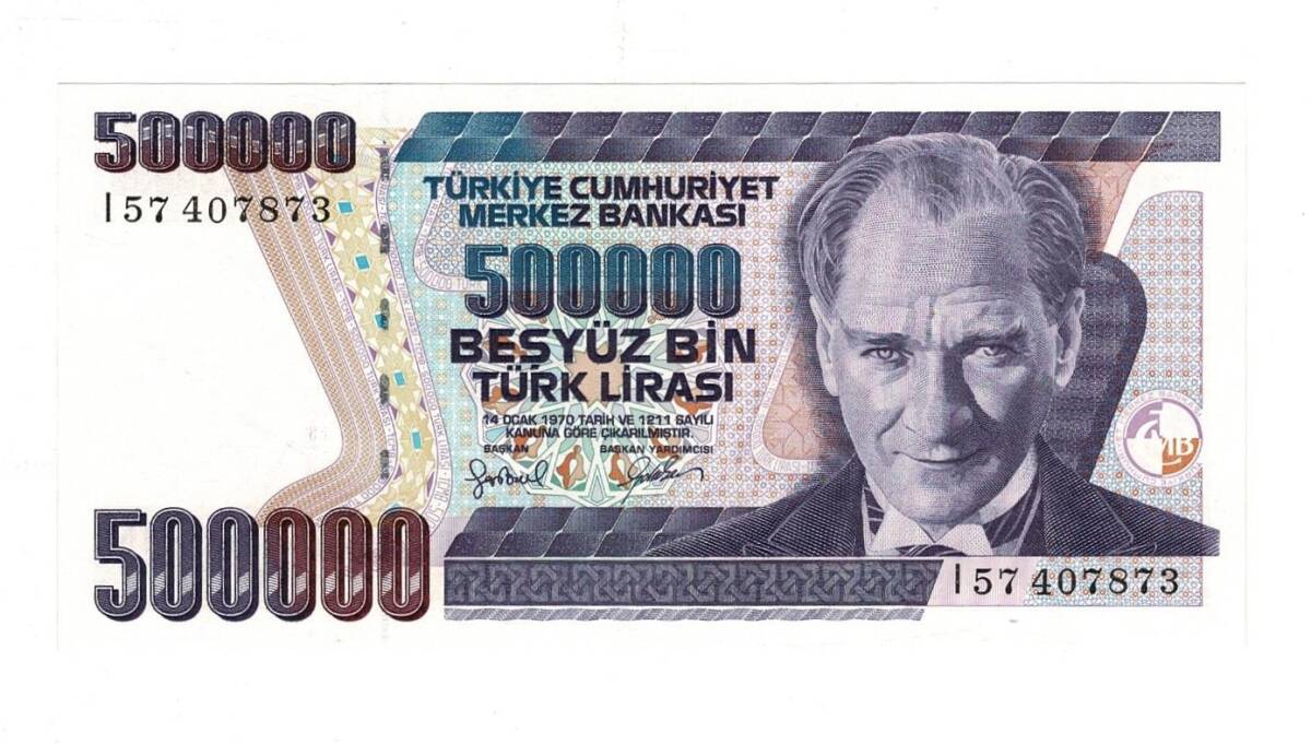 7. Emisyon 4. Tertip 500.000 Türk Lirası Seri I57 ÇİL - TCK9827 - 1
