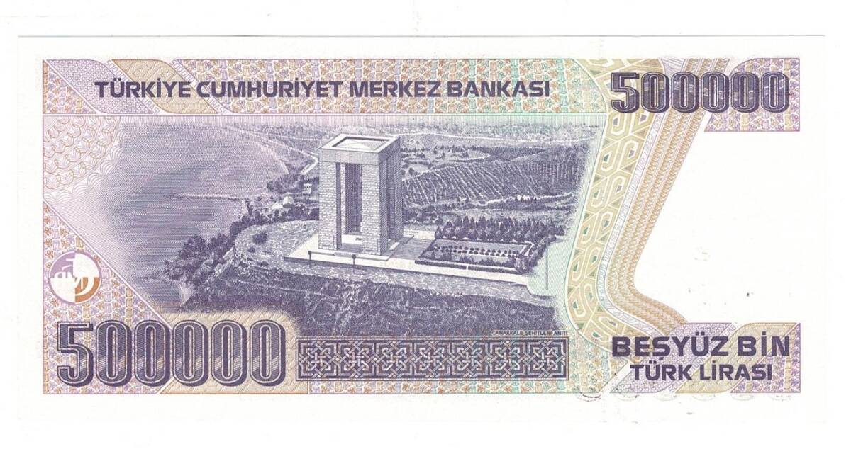 7. Emisyon 4. Tertip 500.000 Türk Lirası Seri I57 ÇİL - TCK9827 - 2