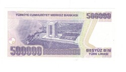 7. Emisyon 4. Tertip 500.000 Türk Lirası Seri M01 ÇİL TCK9832 - 2