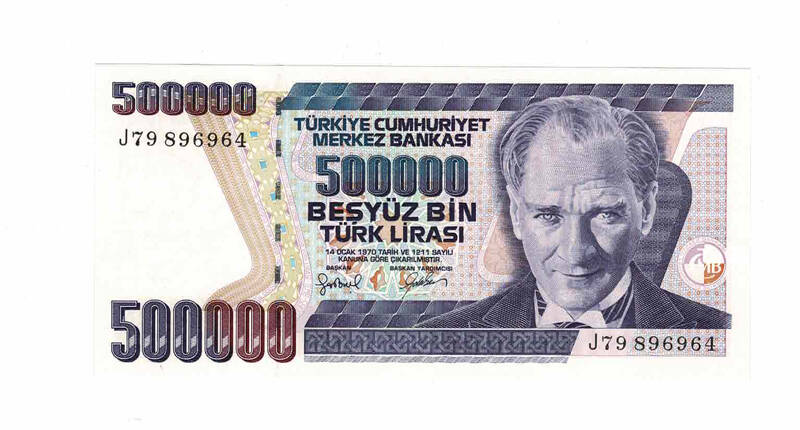 7. Emisyon 4.Tertip 500.000 Türk Lirası Seri J79 ÇİL TCK9763 - 1