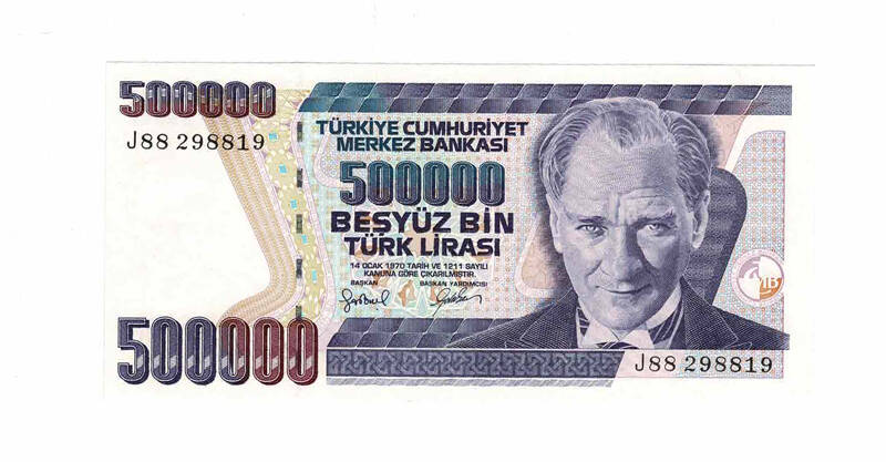 7. Emisyon 4.Tertip 500.000 Türk Lirası Seri J88 ÇİL TCK9765 - 1