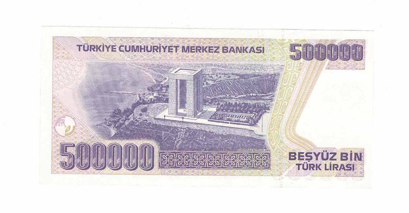 7. Emisyon 4.Tertip 500.000 Türk Lirası Seri J88 ÇİL TCK9765 - 2