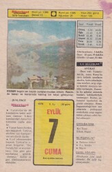 7 Eylül 1979 Takvim Yaprağı -Doğum Günü Hediyesi EFM(N)6348 - Gökçekoleksiyon