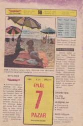 7 Eylül 1980 Takvim Yaprağı -Doğum Günü Hediyesi EFM(N)6407 - Gökçekoleksiyon