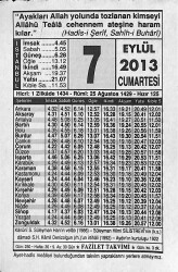 7 Eylül 2013 Takvim Yaprağı - Doğum Günü Hediyesi EFMN13581 - Gökçekoleksiyon