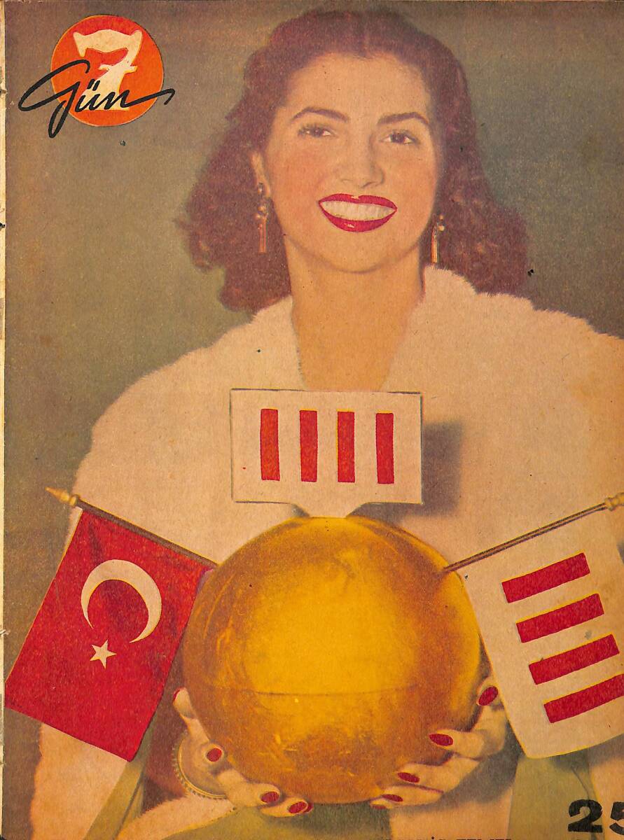 7 Gün Haftalık Resimli Mecmua 1 Ocak 1949 Sayı : 42 - En Sevilen Moda : Cow-Boy Modası NDR98034 - 1