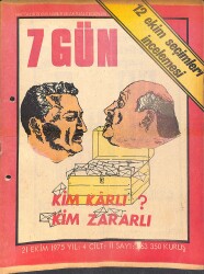 7 Gün Haftalık Siyasi Haber Ve Aktüalite Dergisi 21 Ekim 1975 Sayı: 163 - Kim Karlı Kim Zararlı 