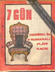 7 Gün Haftalık Siyasi Haber Ve Aktüalite Dergisi 8 Temmuz 1975 Sayı: 148 - Demirel'in 3 Numaralı Planı 