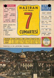 7 Haziran 1975 Takvim Yaprağı - Doğum Günü Hediyesi EFM(N)9244 - Gökçekoleksiyon