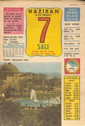 7 Haziran 1983 Takvim Yaprağı - Doğum Günü Hediyesi EFM(N)9004 - Gökçekoleksiyon