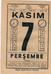 7 Kasım 1963 Takvim Yaprağı EFM(N)3661 - 3