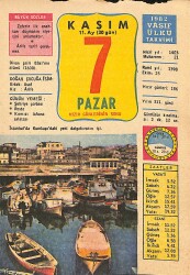 7 Kasım 1982 Takvim Yaprağı - Doğum Günü Hediyesi EFM(N)11876 - Gökçekoleksiyon