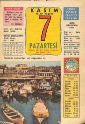 7 Kasım 1983 Takvim Yaprağı - Doğum Günü Hediyesi EFMN14714 - Gökçekoleksiyon