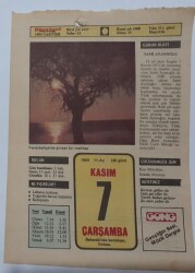 7 Kasım 1984 Takvim Yaprağı - Doğum Günü Hediyesi EFM(N)7012 - Gökçekoleksiyon