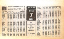 7 Nisan 2006 Takvim Yaprağı - Doğum Günü Hediyesi EFMN13254 - Gökçekoleksiyon