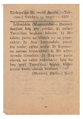 7 Ocak 1948 Takvim Yaprağı EFM929 - 2