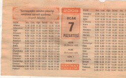 7 Ocak 2008 Takvim Yaprağı EFM(N)4994 - Gökçekoleksiyon