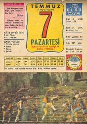 7 Temmuz 1980 Takvim Yaprağı - Doğum Günü Hediyesi EFMN15682 - Gökçekoleksiyon