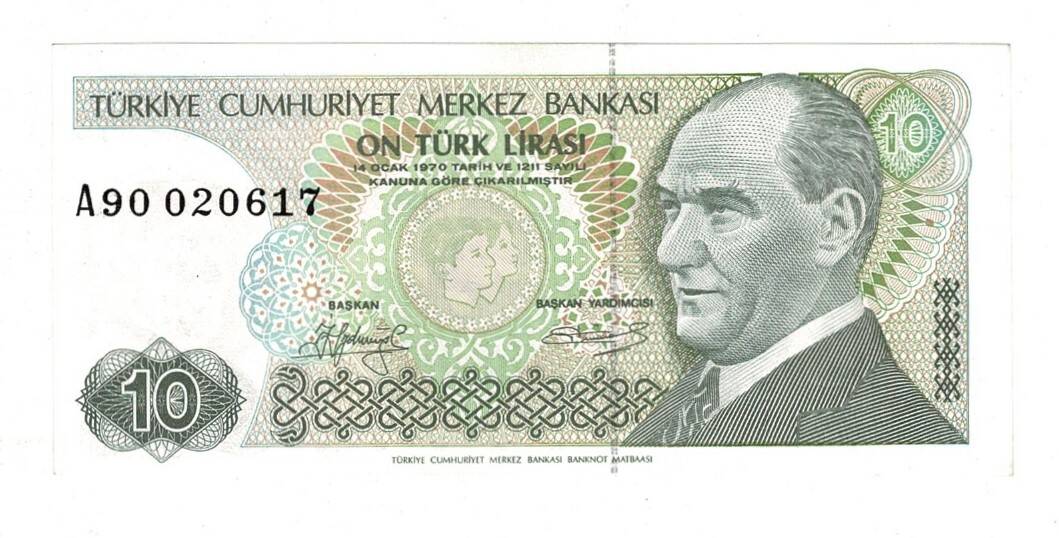 7.Emisyon 1.Tertip 10 Türk Lirası Seri A90 *Kısa Kaş* - ÇA TCK10098 - 3