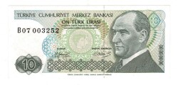 7.Emisyon 1.Tertip 10 Türk Lirası Seri B07 - ÇA TCK10099 - Gökçekoleksiyon