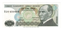 7.Emisyon 1.Tertip 10 Türk Lirası Seri B20 - ÇA TCK10100 - Gökçekoleksiyon