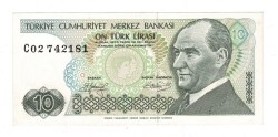 7.Emisyon 1.Tertip 10 Türk Lirası Seri C02 - ÇA TCK10104 - Gökçekoleksiyon