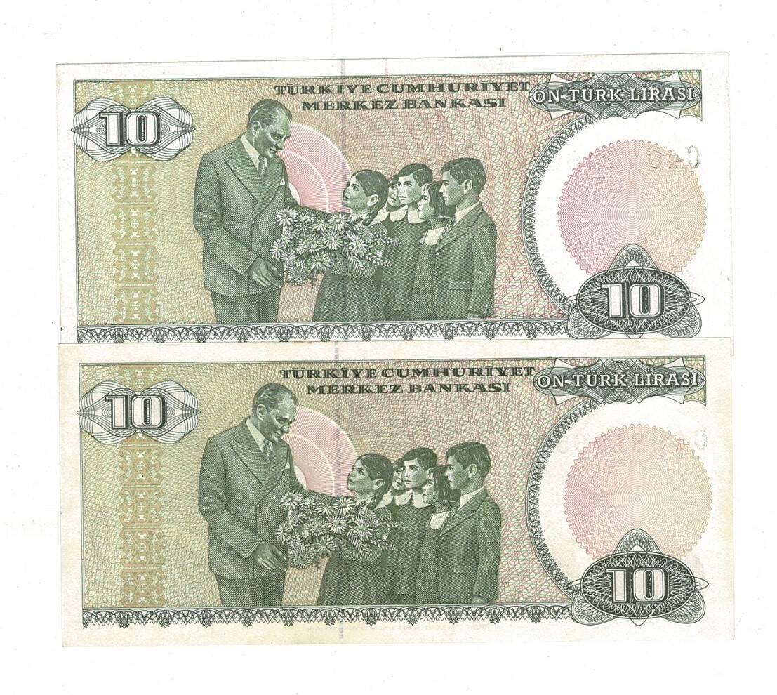 7.Emisyon 1.Tertip 10 Türk Lirası Seri C40/41 - ÇA/ÇİL TCK10106 - 2