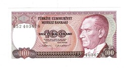 7.Emisyon 1.Tertip 100 Türk Lirası Seri A52 ÇA - TCK9862 - 1