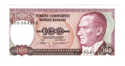 7.Emisyon 1.Tertip 100 Türk Lirası Seri A66 - ÇİL TCK10259 - 1