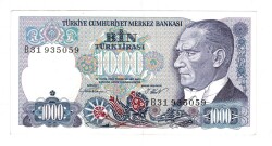 7.Emisyon 1.Tertip 1000 Türk Lirası Seri B31 - ÇA TCK10129 - 1