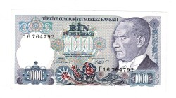 7.Emisyon 1.Tertip 1000 Türk Lirası Seri E16 ÇİL - TCK9873 - 1