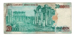 7.Emisyon 1.Tertip 20.000.000 Türk Lirası Seri B42 - Temiz TCK10177 - 2