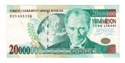 7.Emisyon 1.Tertip 20.000.000 Türk Lirası Seri H29 - ÇT+ TCK10180 - 3
