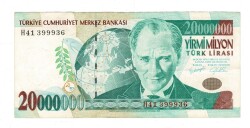 7.Emisyon 1.Tertip 20.000.000 Türk Lirası Seri H41 - ÇÇT TCK10182 - Gökçekoleksiyon
