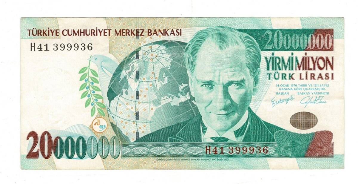7.Emisyon 1.Tertip 20.000.000 Türk Lirası Seri H41 - ÇÇT TCK10182 - 1